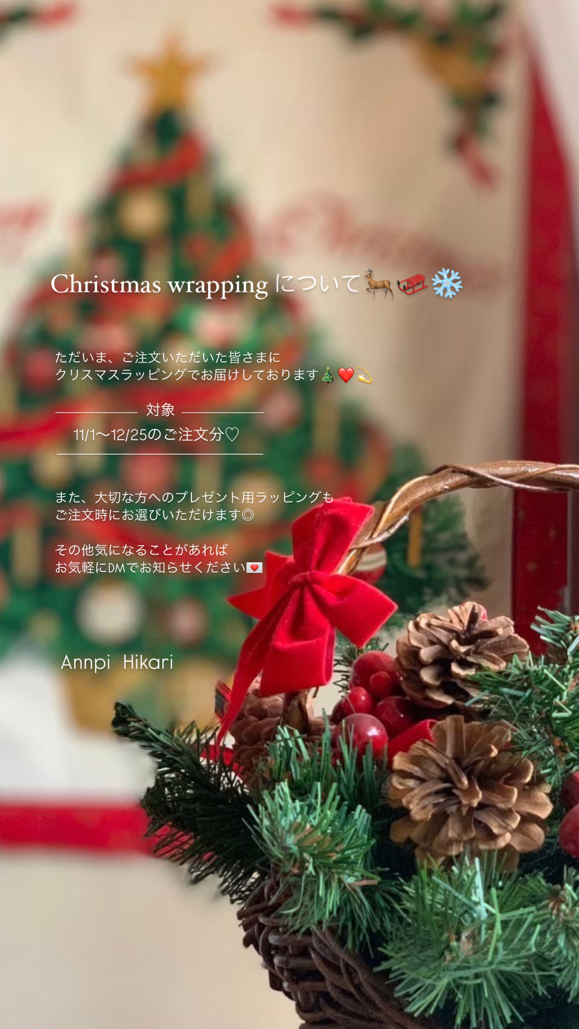 クリスマス仕様のラッピングでお届け🎁🎄💫【無料】