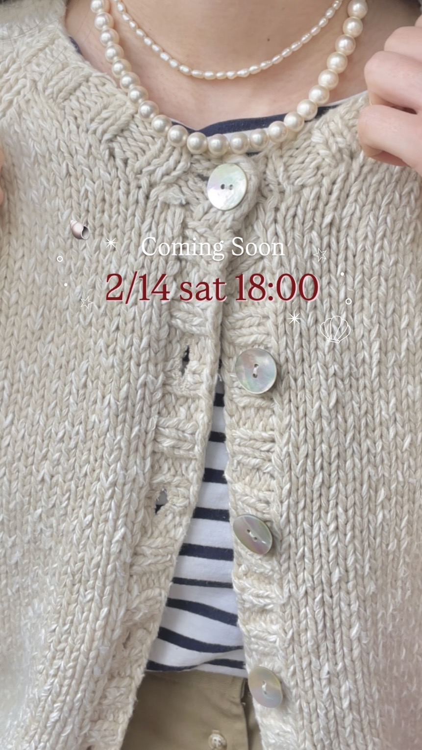 2/14(土)18:00新入荷します🦢🐚✨🫧