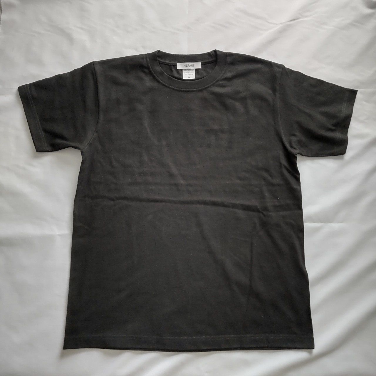 HERMIT【定番】ハーミットTシャツ ブラック×ブラック