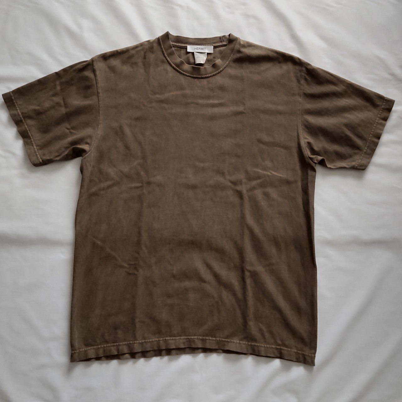 【黒土染め】×【柿渋染め】手染めTシャツ 夕灰