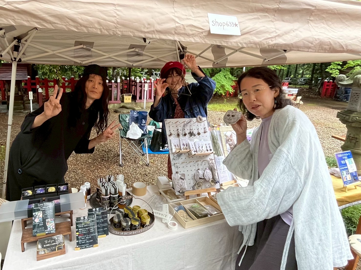 神社のマルシェに出店しました。