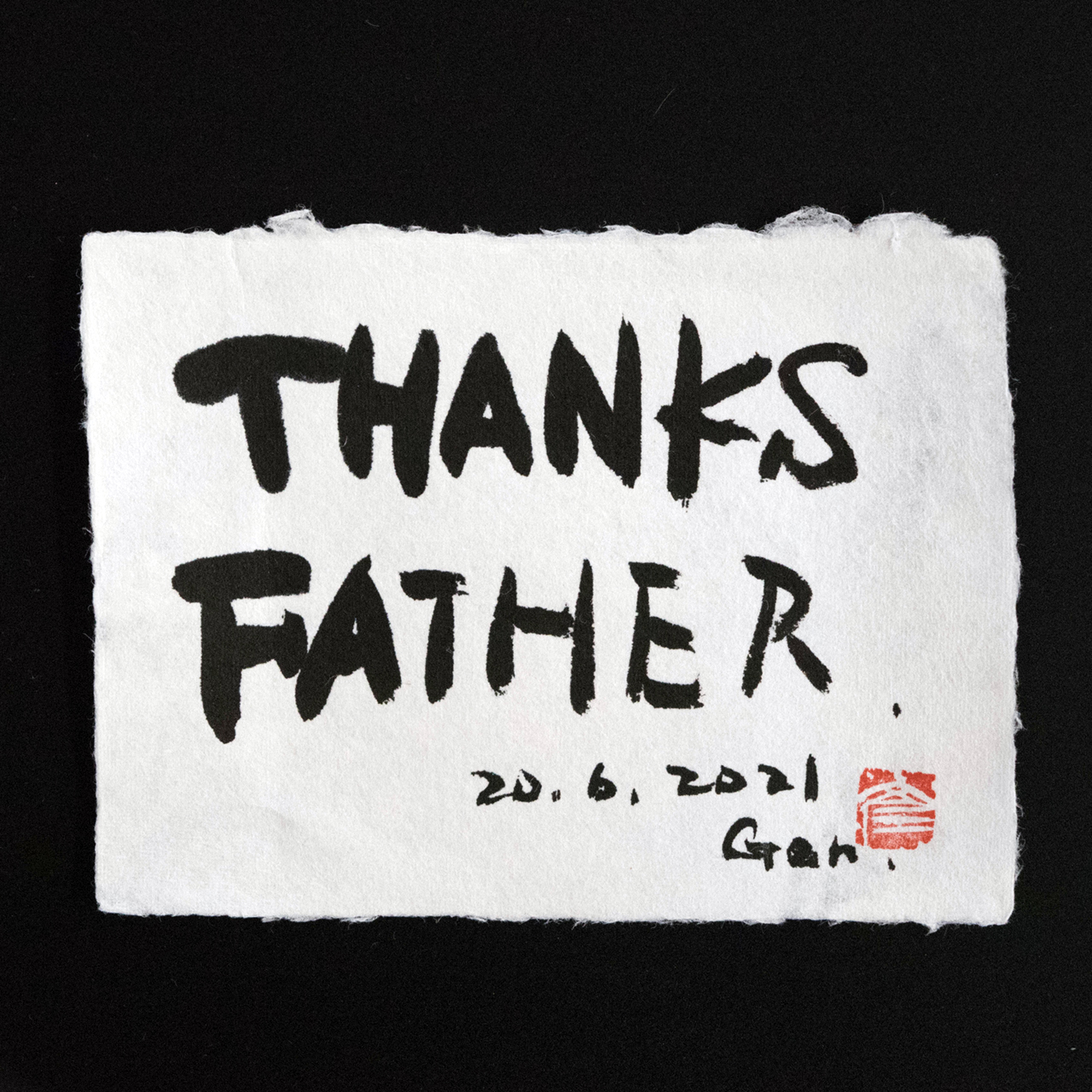 お祝い句「THANKS FATHER」