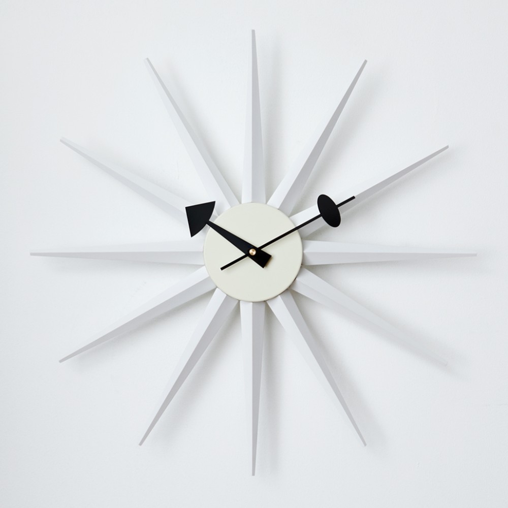 ★ジョージネルソン サンバーストクロック ホワイト★