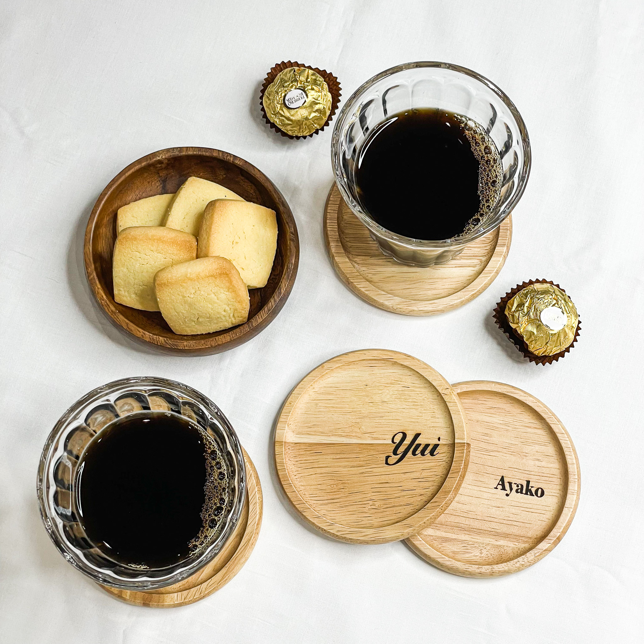 シンプルな名入れコースター販売します!