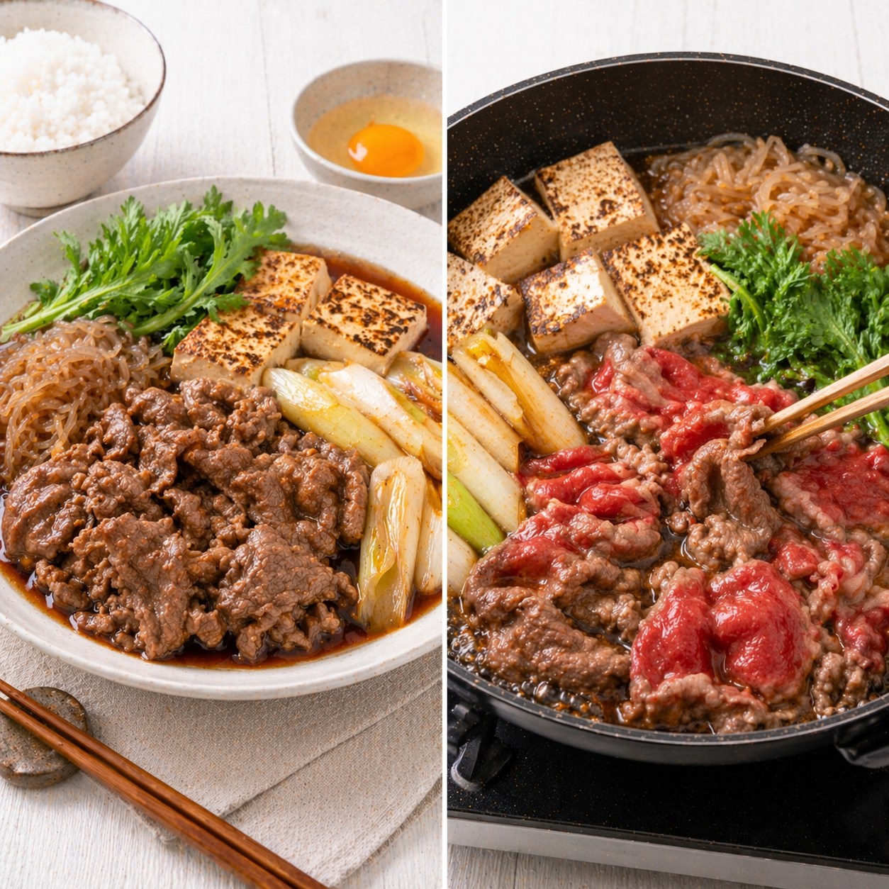 牛うす切りのすき焼き風煮