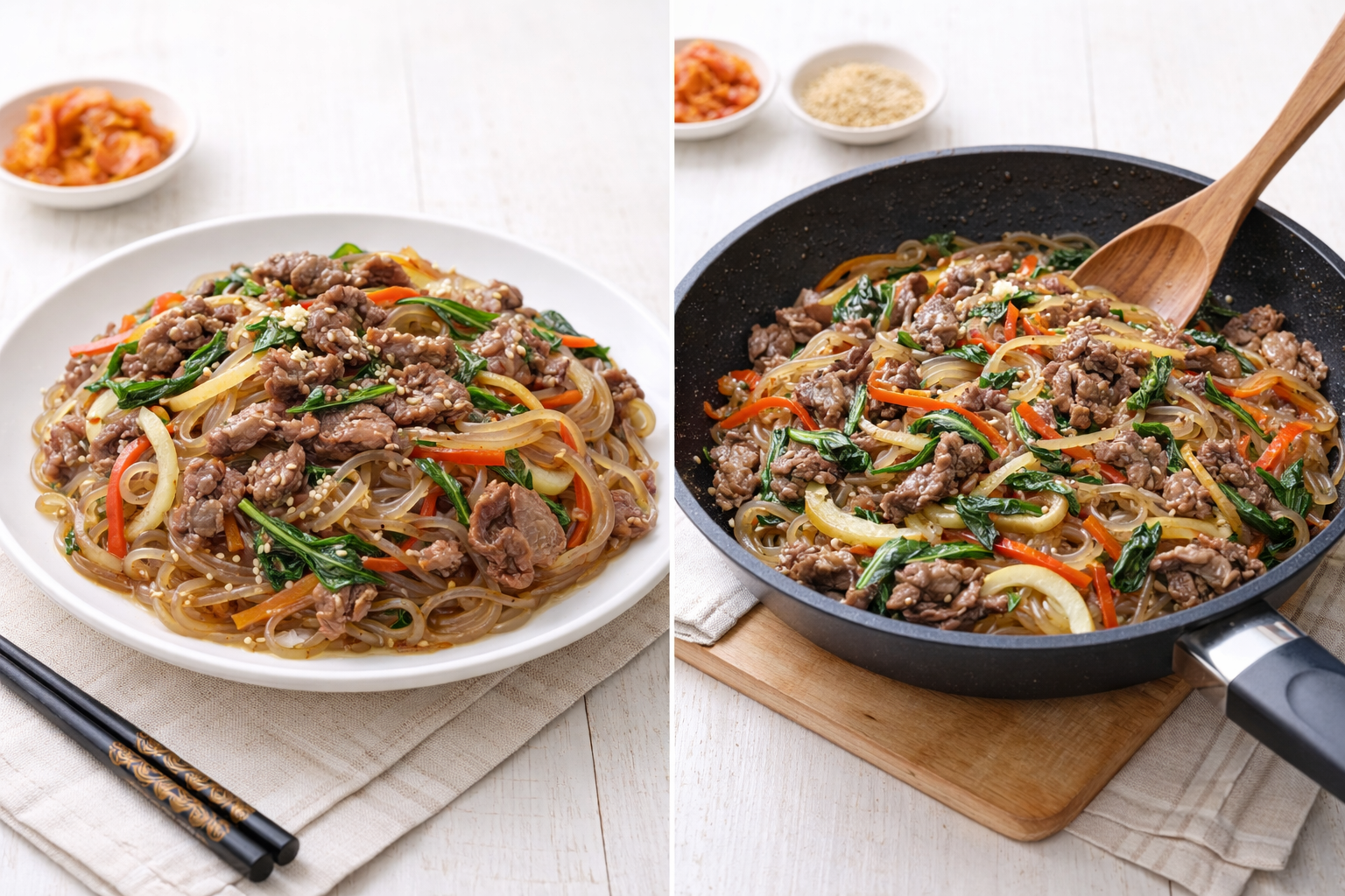 牛切り落としのチャプチェ風