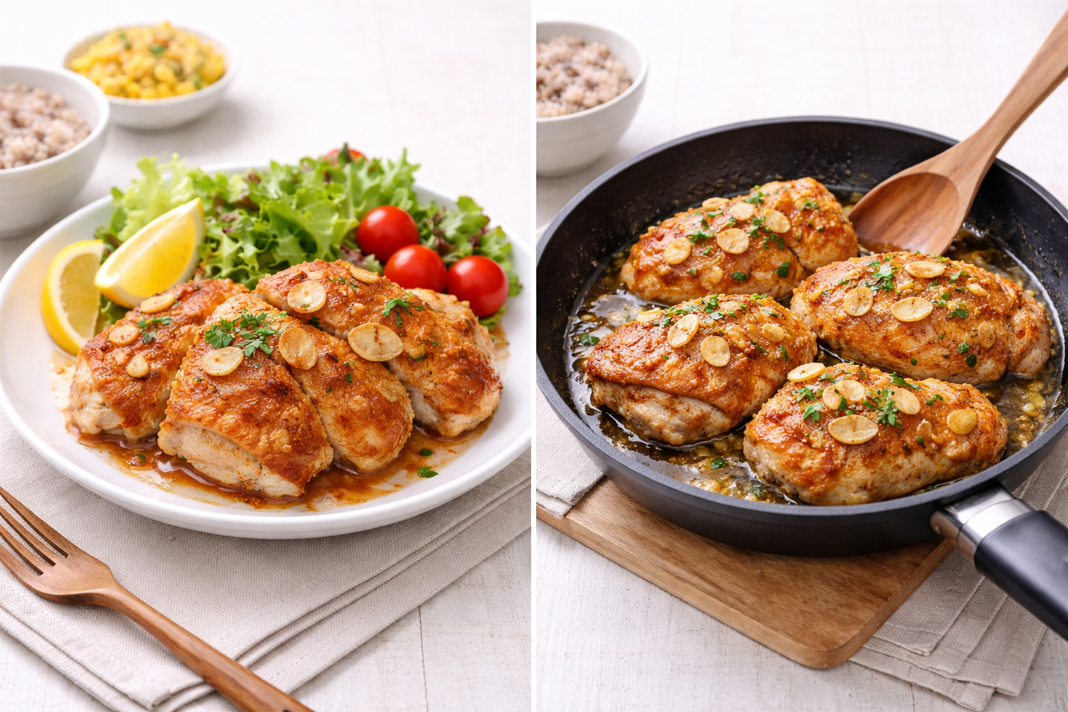 鶏もものガーリックソテー