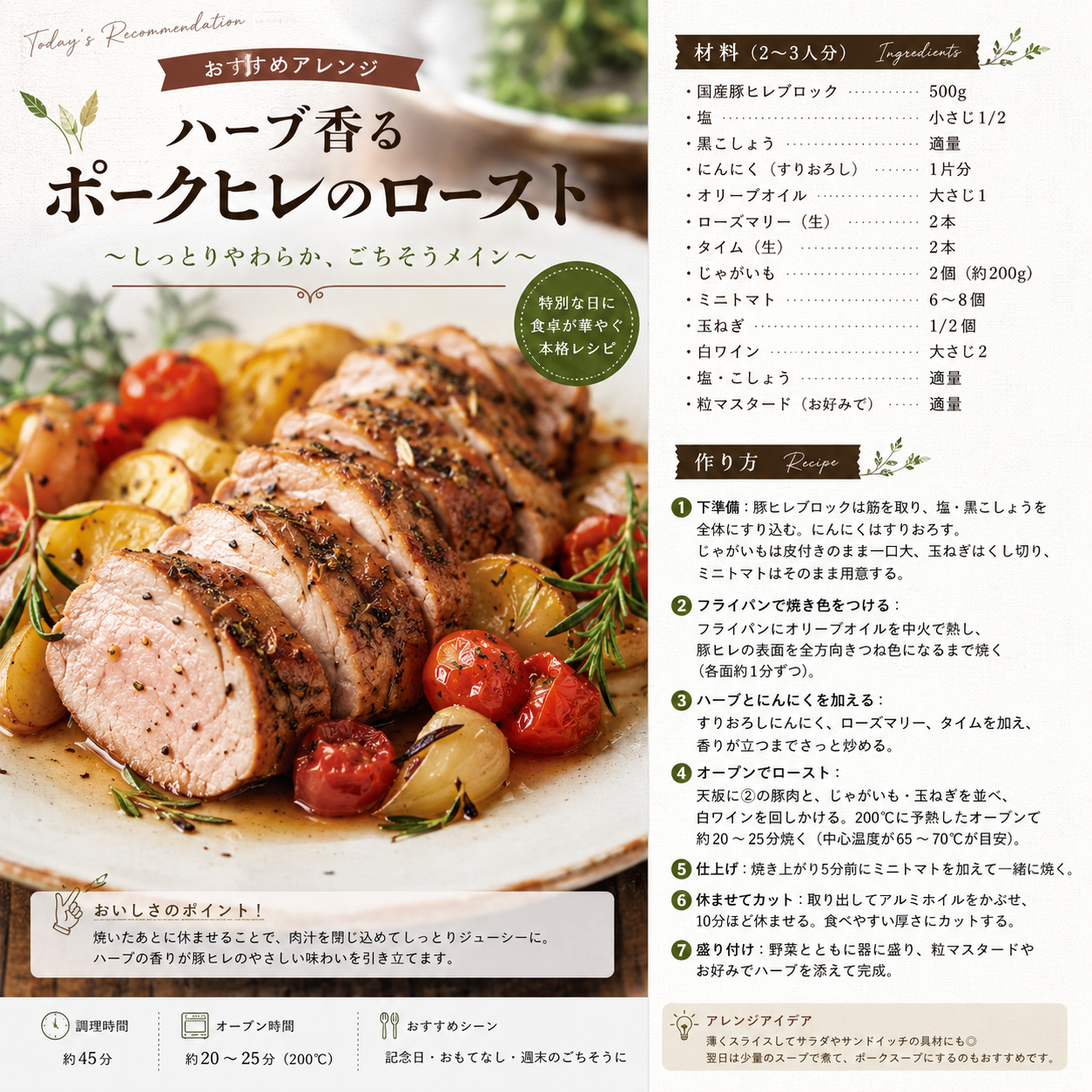 ~しっとりやわらか、ごちそうメイン~