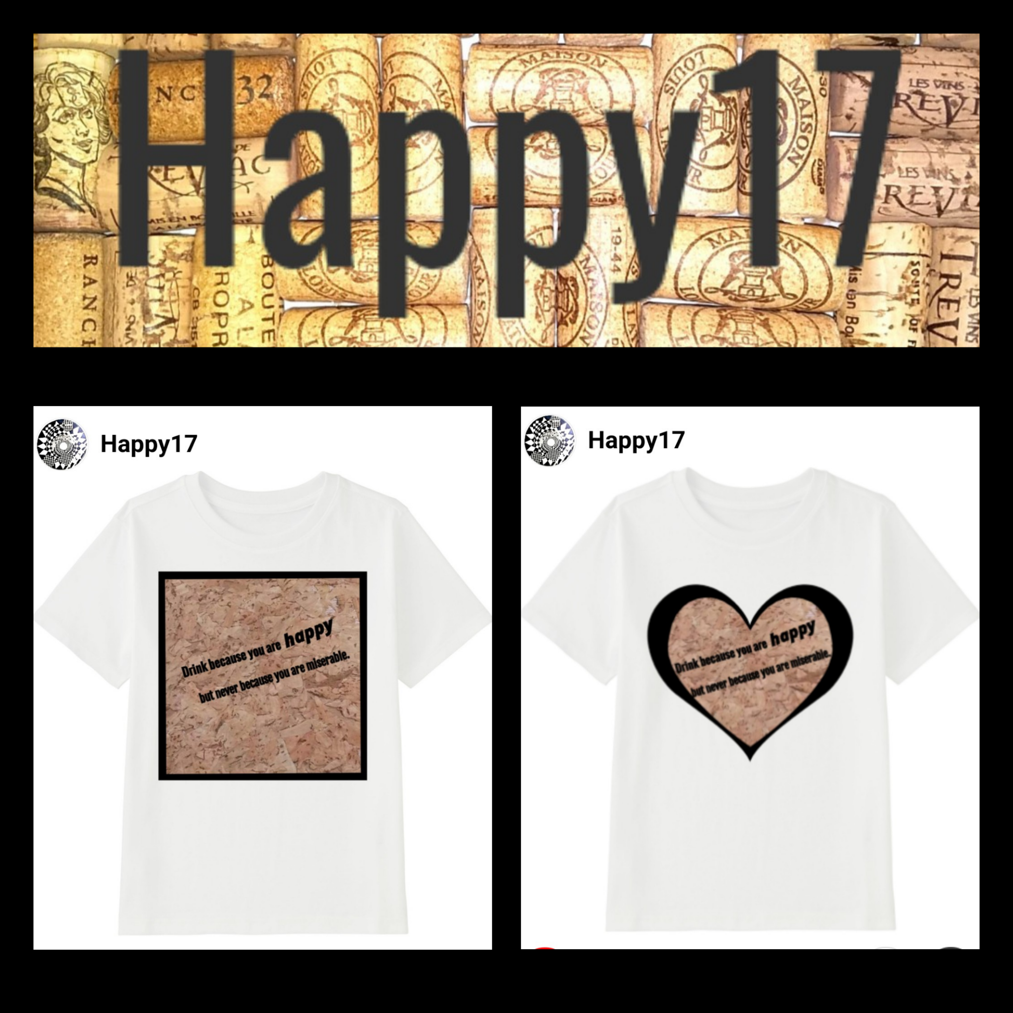 コルク柄☆酒の名言Tシャツ♥️