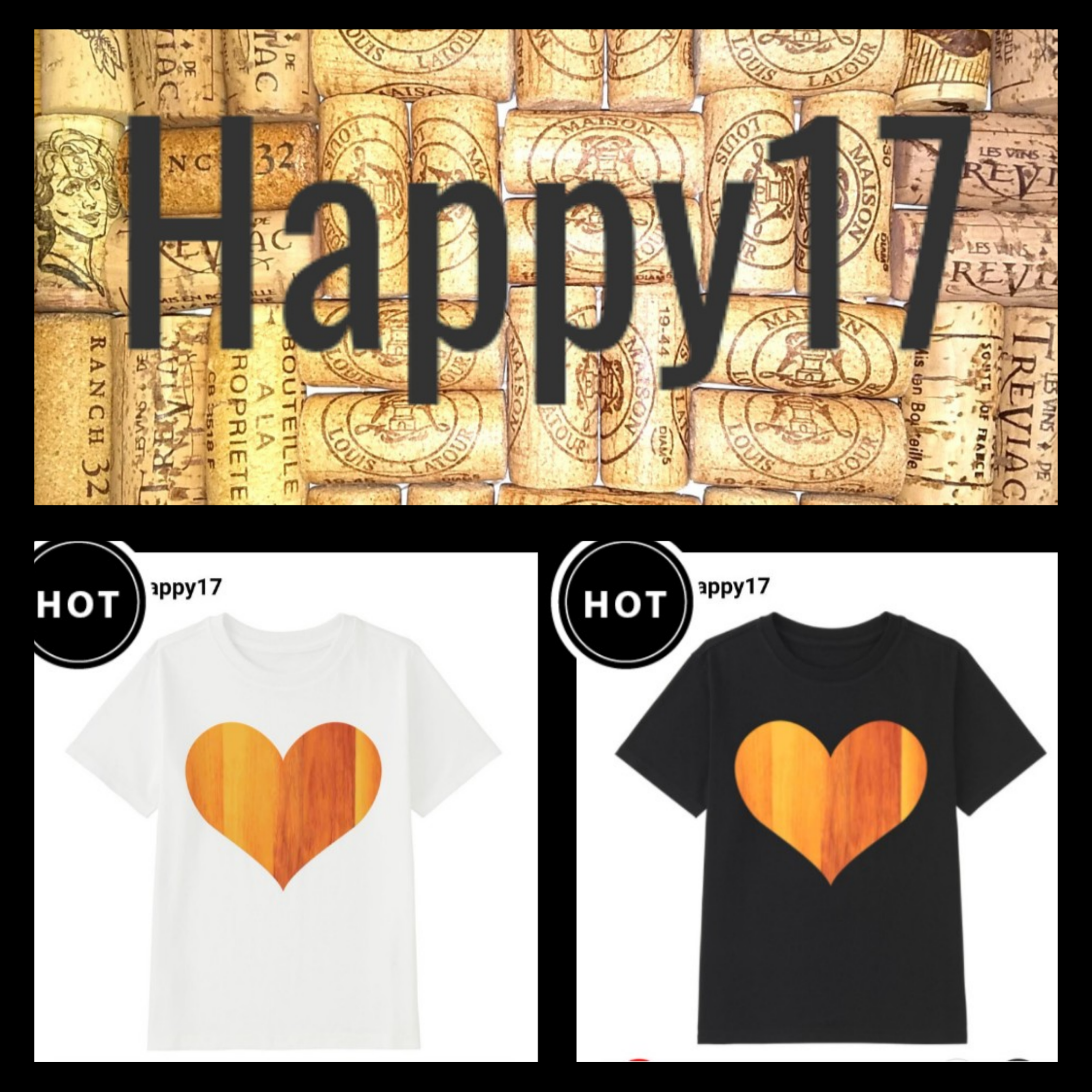 木目調ハートTシャツ♥️