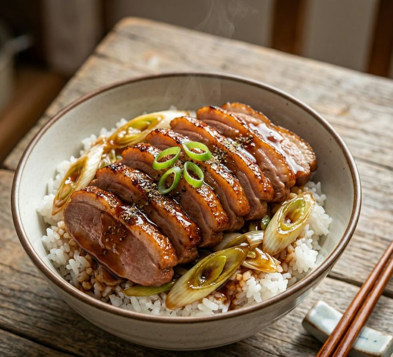 絶対美味しい!合鴨ロースの甘辛丼!作りましょう!