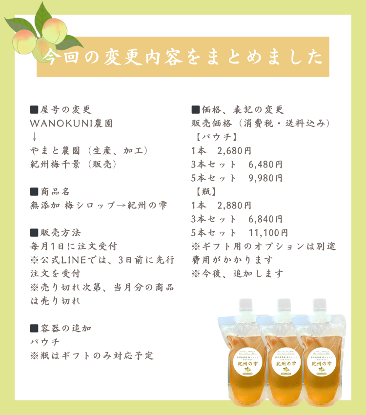 【大切なお知らせ】屋号・商品パッケージ・販売方法が新しくなりました✨