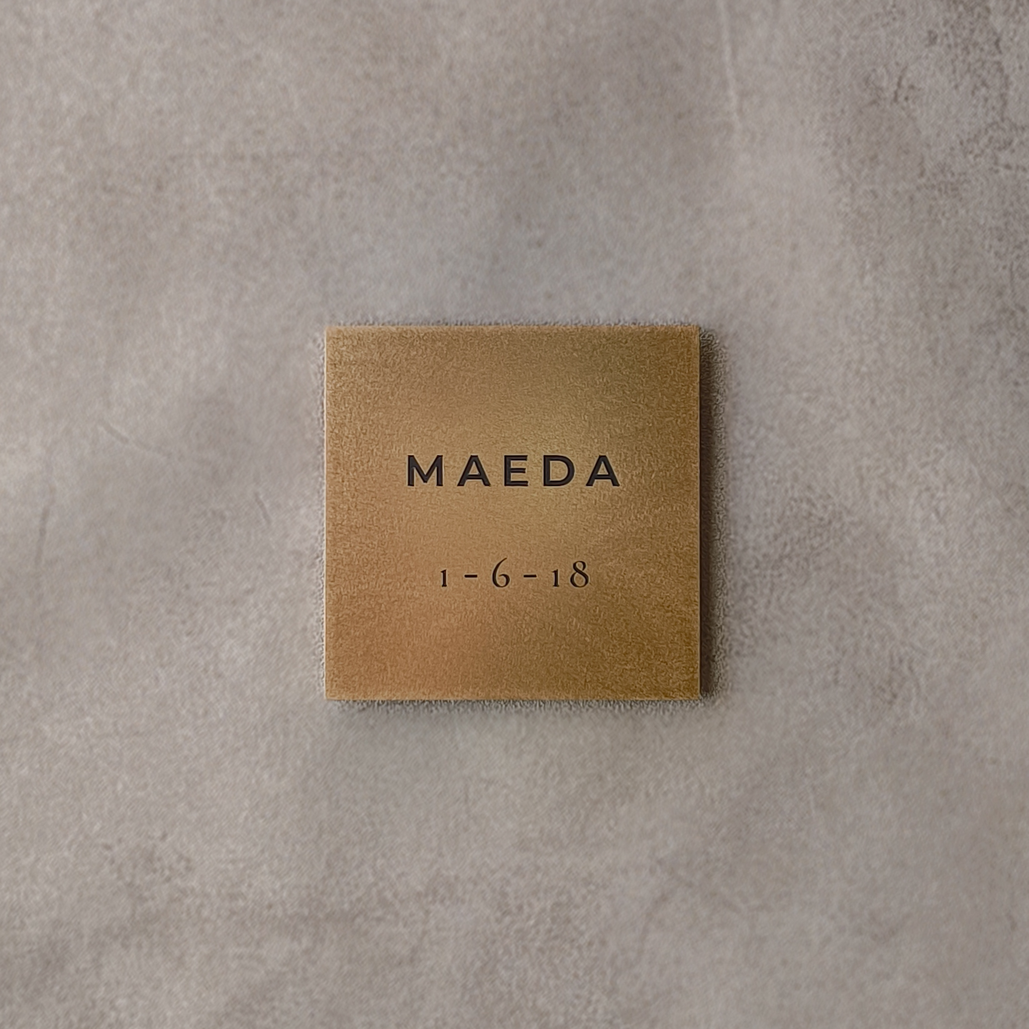 真鍮　彫金加工表札　MAEDA様　製作例