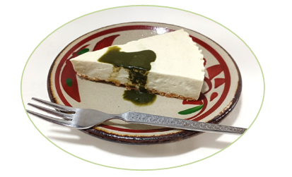 オリーブパウダー入チーズケーキ❣