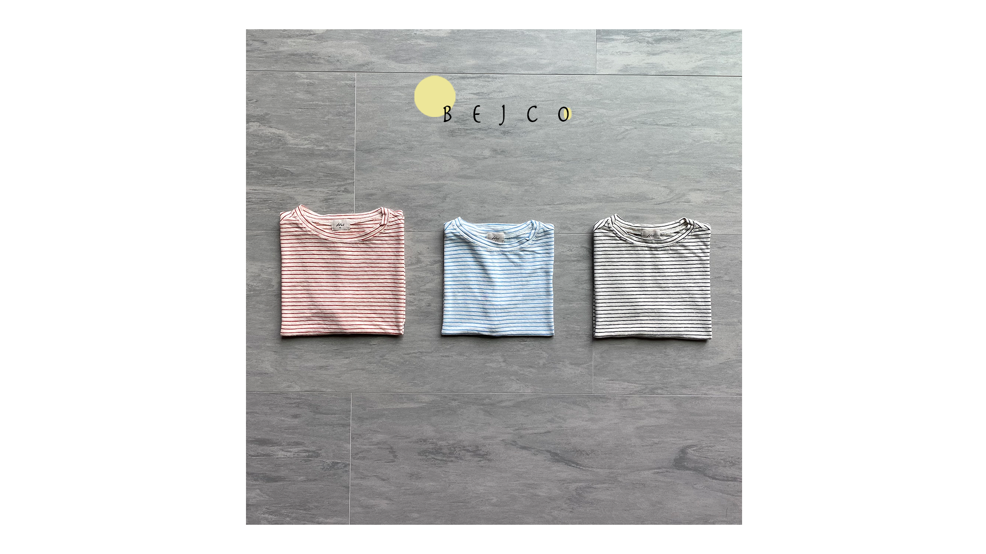 【Hei.】 リネンボーダーカットソー