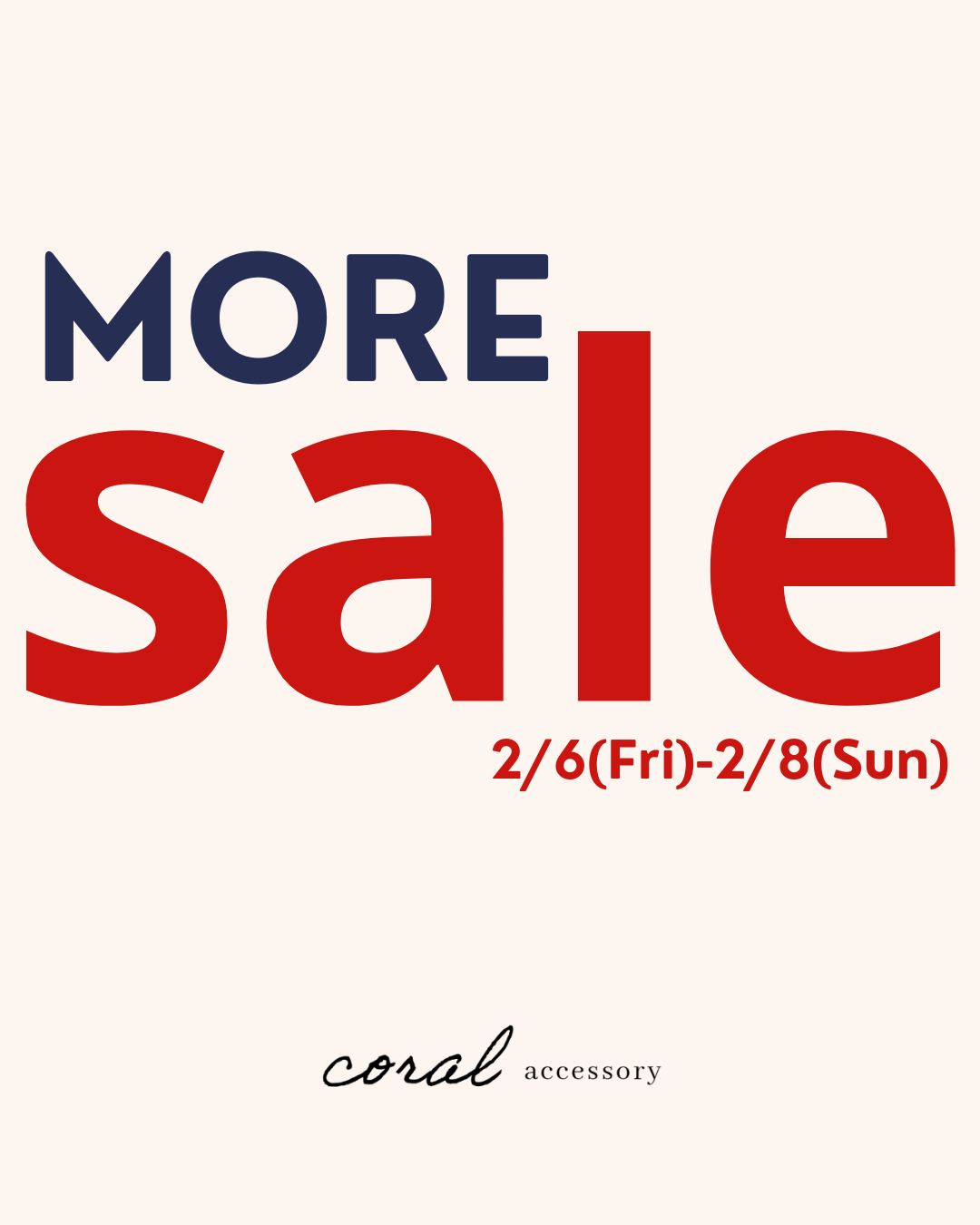 【3日間限定|more sale のお知らせ】