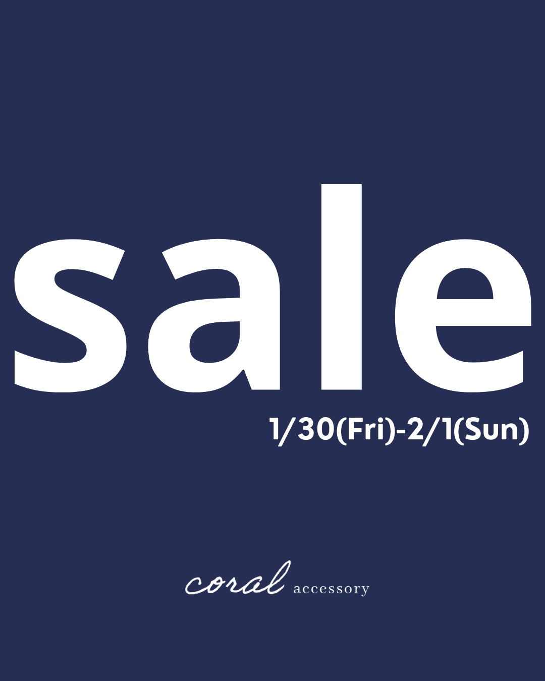 【3日間限定|sale のお知らせ】