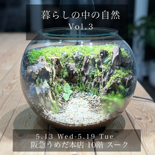 【阪急うめだ本店】2026年5月　テラリウムイベント『暮らしの中の自然　Vol.3』を開催致します。