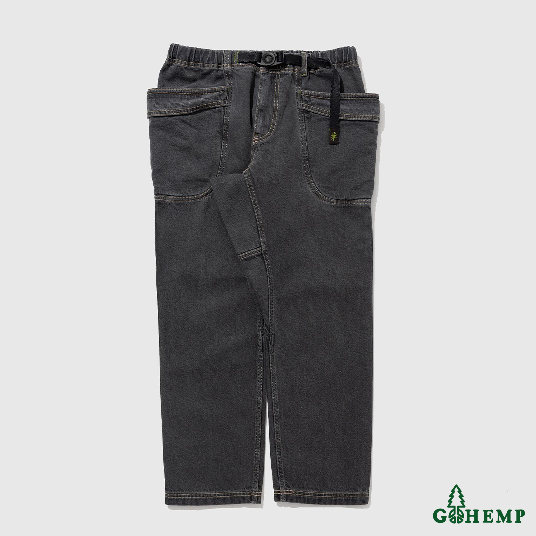 【GOHEMP】VENDOR ANKLE EASY PANTS (BLACK USED WASH)