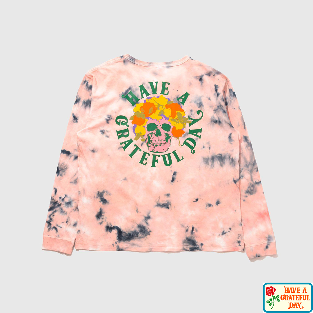 【HAVE A GRATEFUL DAY】TIE DYE LONG SLEEVE T-BERTHA