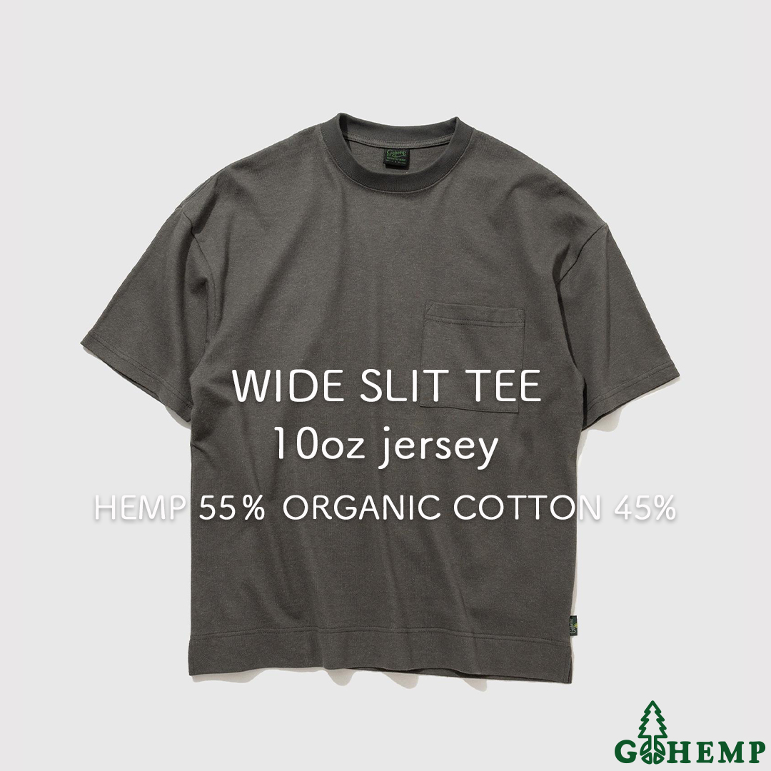 GOHEMP】WIDE SLIT TEE (10oz jersey) / GHC4479THJ | GOOD NOTE GOHEMP】WIDE SLIT TEE (10oz jersey) / GHC4479THJ | GOOD NOTE