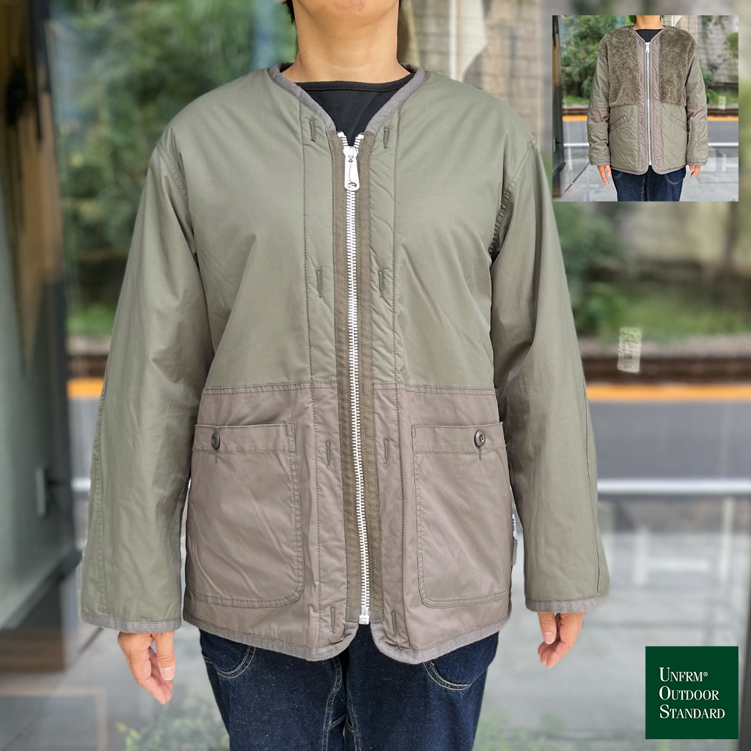 NEW【UNFRM】REVERSIBLE NO COLLAR THINSULATE JACKET