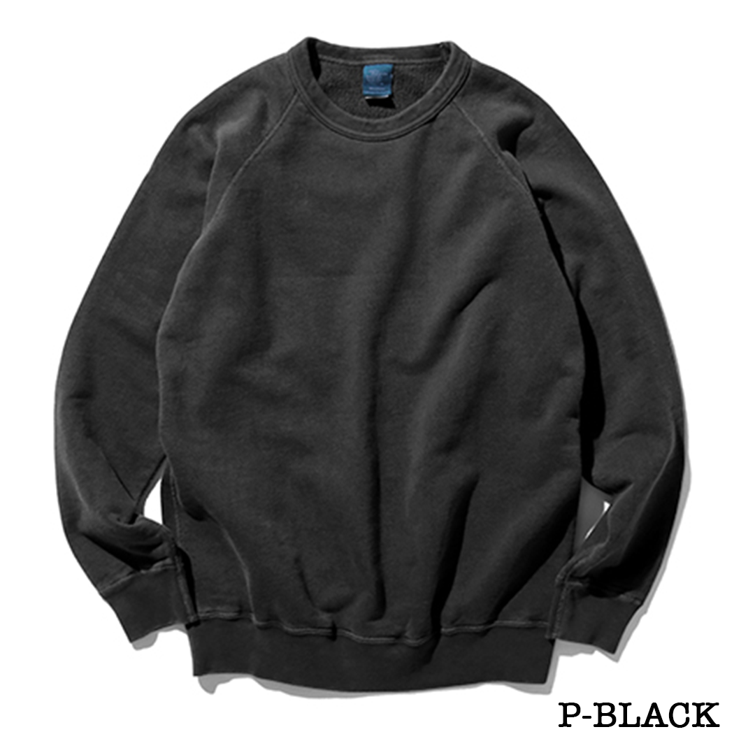 RESTOCK!!【Good On】RAGLAN CREW SWEAT "P-BLACK"