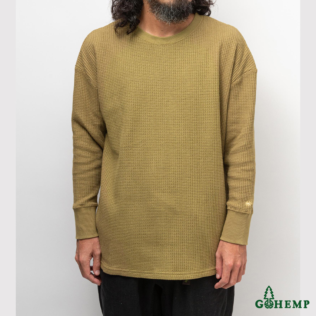 New arrival!! 【GOHEMP】HEMP WAFFFLE WIDE CREW