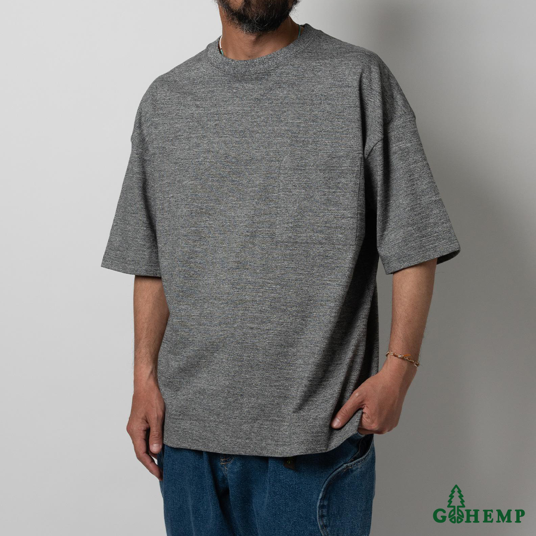 New arrival!! 【GOHEMP】WIDE SLIT TEE (杢)