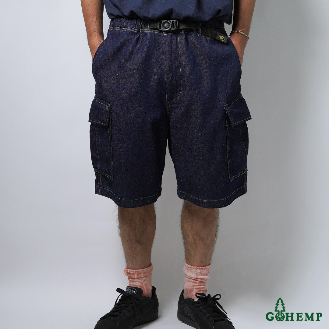 New!!【GOHEMP】CARGO WIDE HALF SHORTS (ONE WASH)