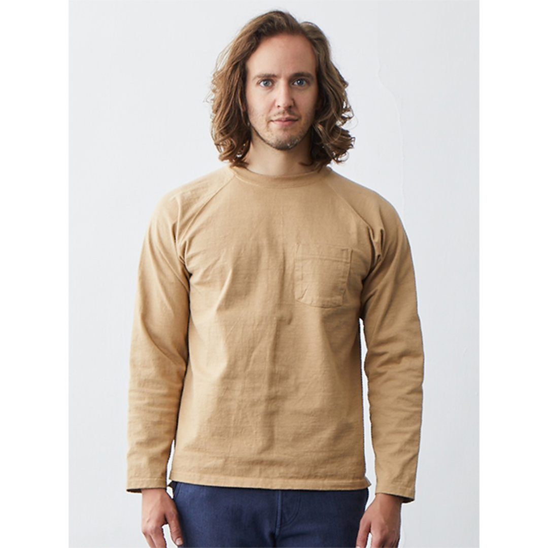 RESTOCK!!【Good On】HEAVY JERSEY L/S RAGLAN PKT TEE
