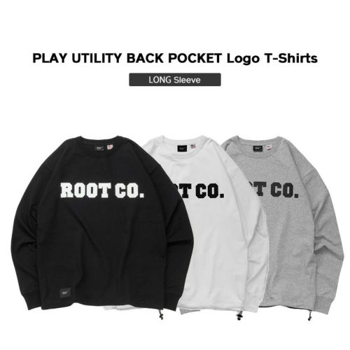 【ROOT CO.】PLAY UTILITY BACK POCKET Logo T-Shirts