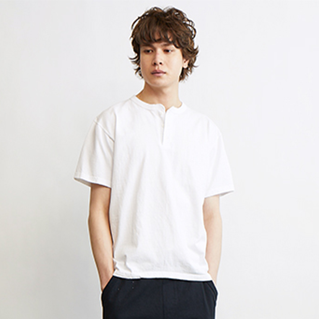 RESTOCK!! 【Good On】S/S HENLEY TEE
