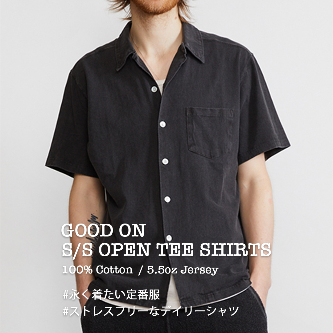 RESTOCK!!【Good On】S/S OPEN TEE SHIRTS