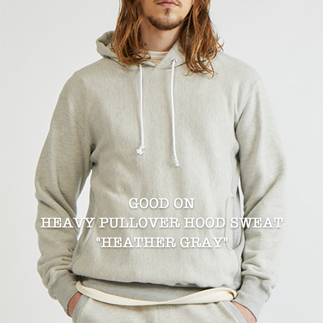 New【Good On】HEAVY PULLOVER HOODSWEAT "HEATHER GRAY