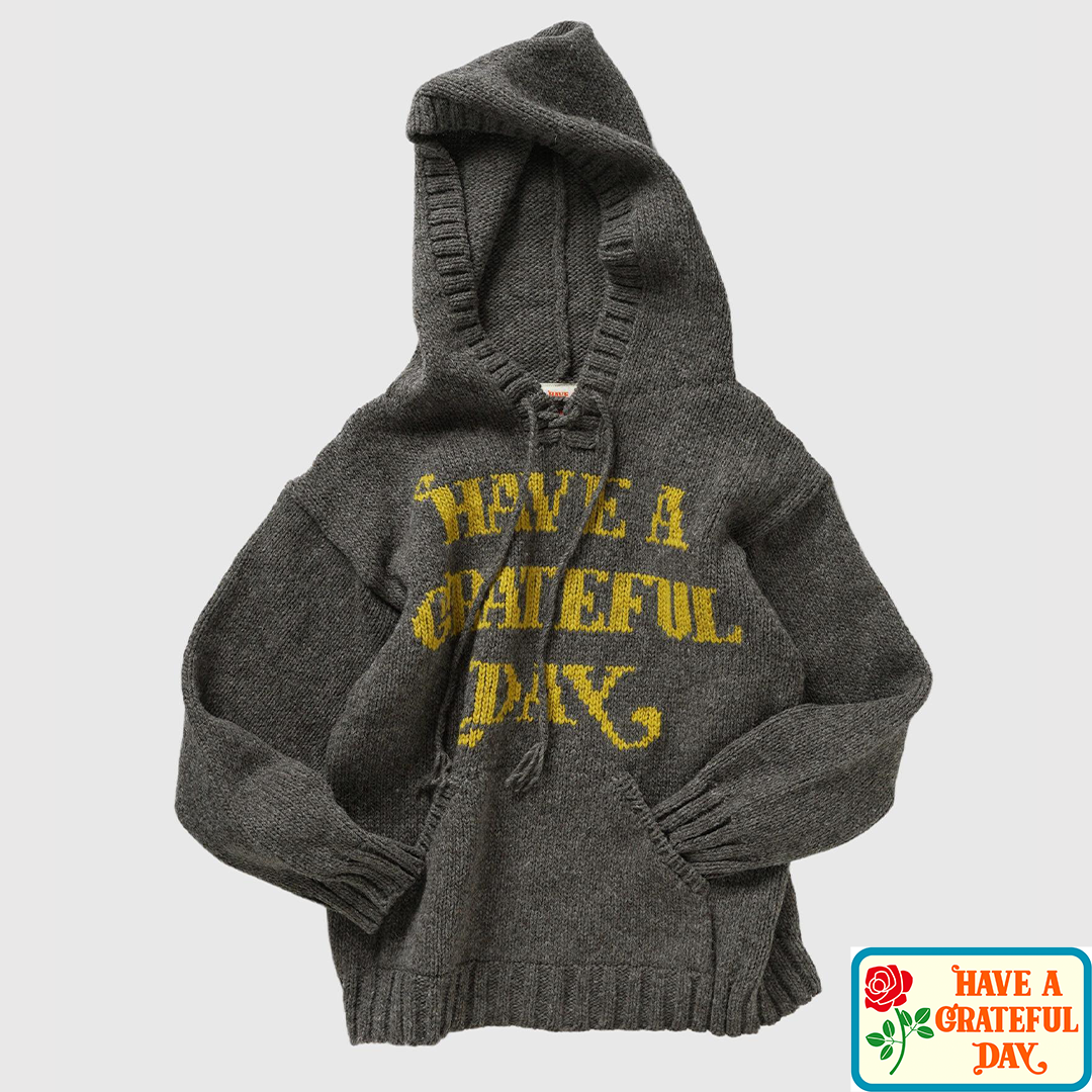 RESTOCK!!【HAVE A GRATEFUL DAY】WOOL KNIT HOODIE
