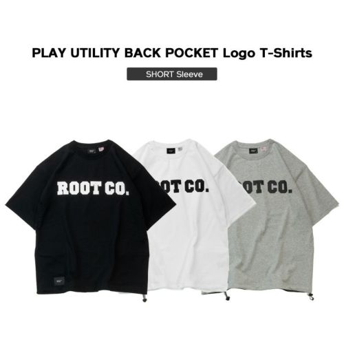 【ROOT CO.】PLAY UTILITY BACK POCKET Logo T-Shirts