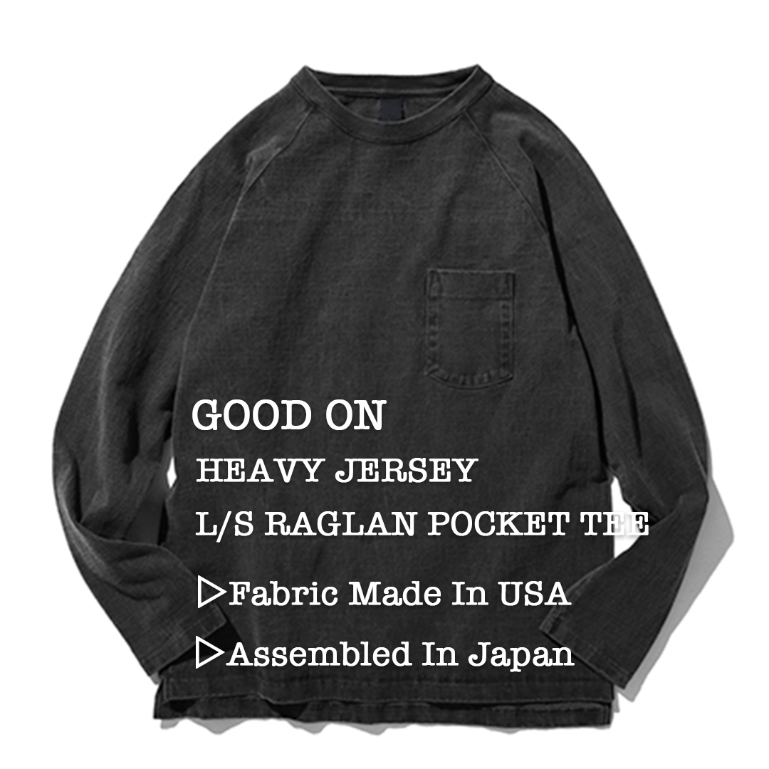 NEW!!【Good On】HEAVY JERSEY L/S RAGLAN POCKET TEE