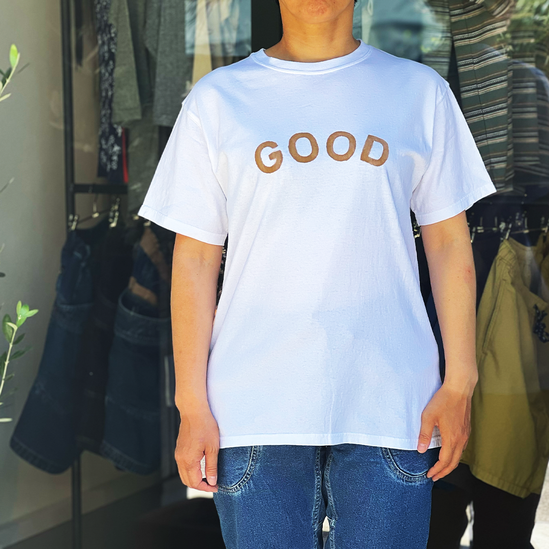 NEW!!【Good on × Artist】柿渋弁柄捺染"GOOD" S/S TEE