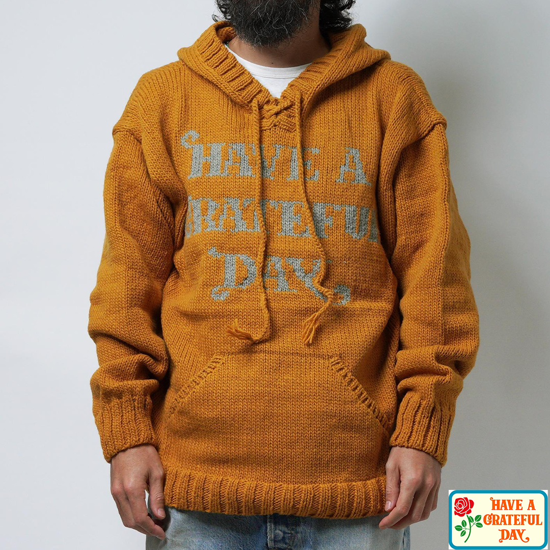 RESTOCK!!【HAVE A GRATEFUL DAY】WOOL KNIT HOODIE