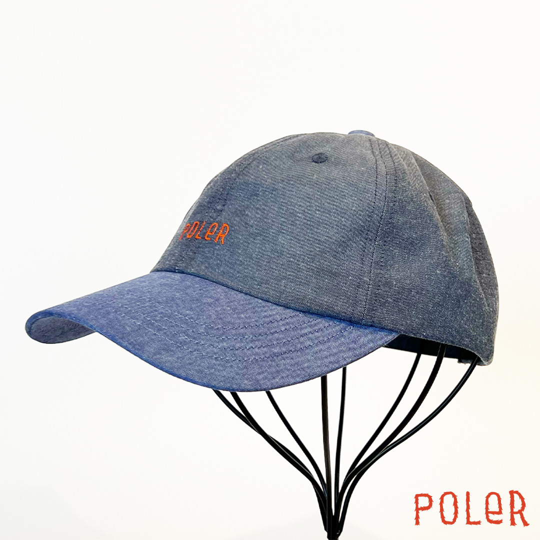 New arrival!! 【POLeR】FURRY FONT CHAMBRAY DAD CAP