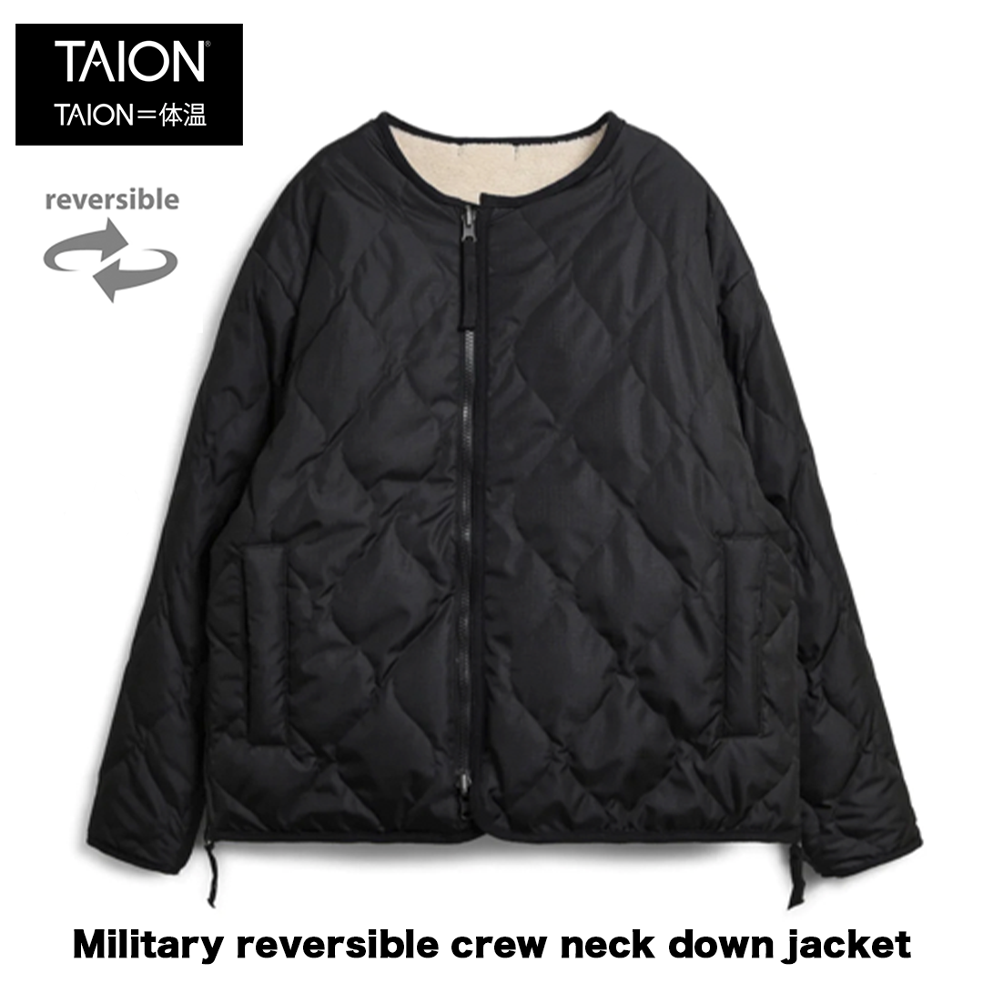 New!!【TAION】MILITARY REVERSIBLE CREW DOWN JACKET