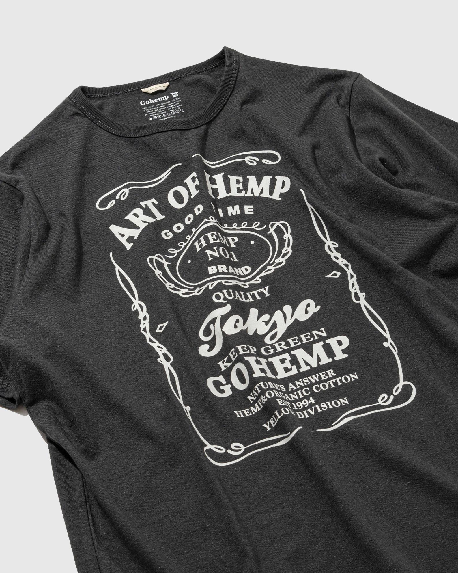 【GOHEMP】FOUR GRAPHIC WIDE FITS TEE (GUNMETAL GRAY)