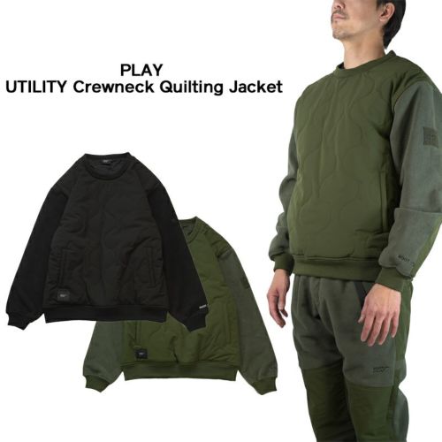 【ROOT CO.】PLAY UTILITY Crewneck Quilting Jacket