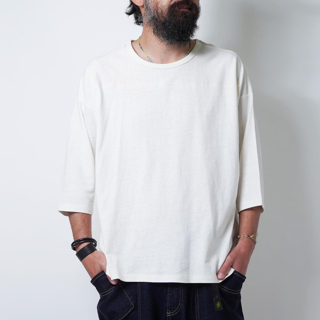 RESTOCK!!【GOHEMP】WIDE FOOTBALL TEE