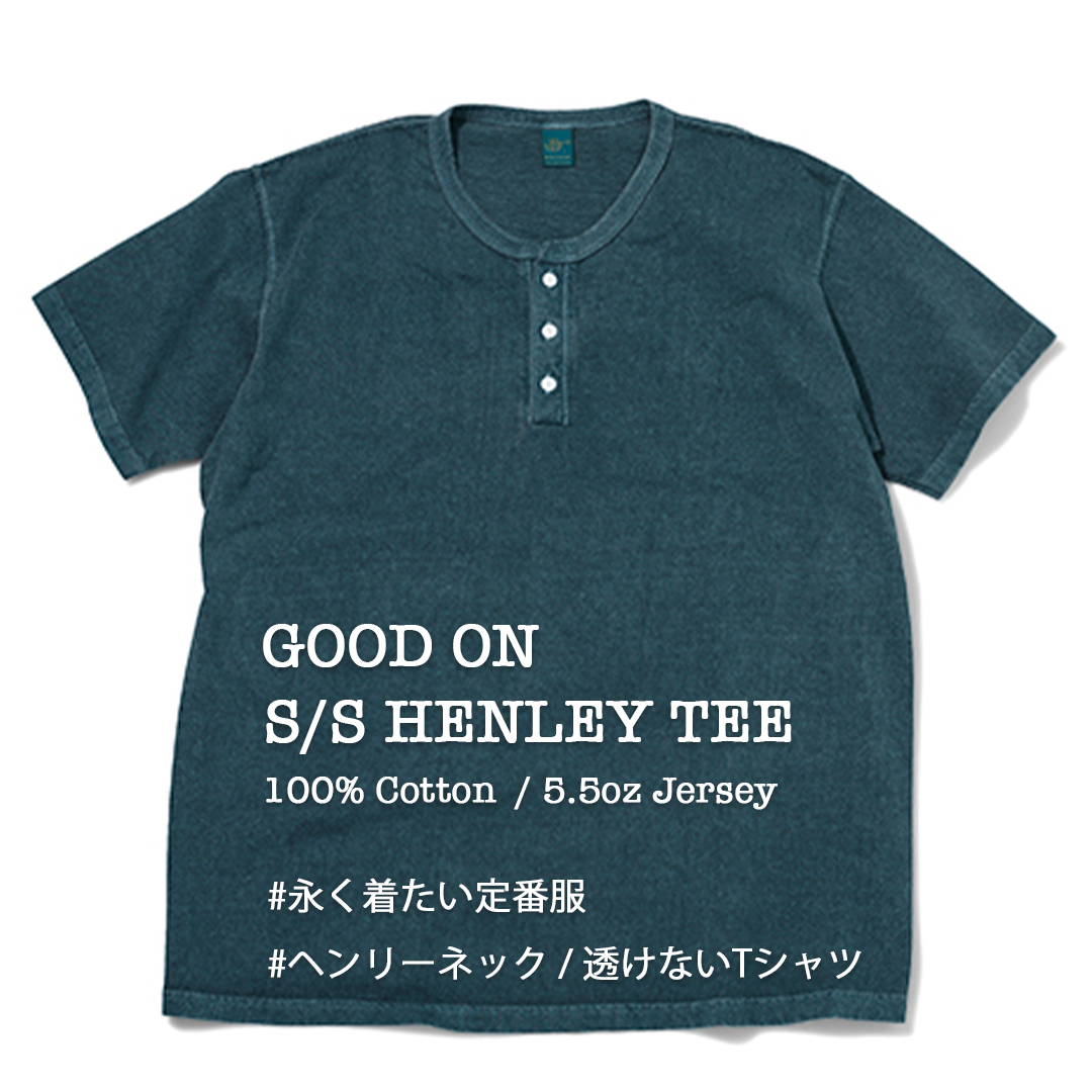 RESTOCK!!【Good On】S/S HENLEY TEE