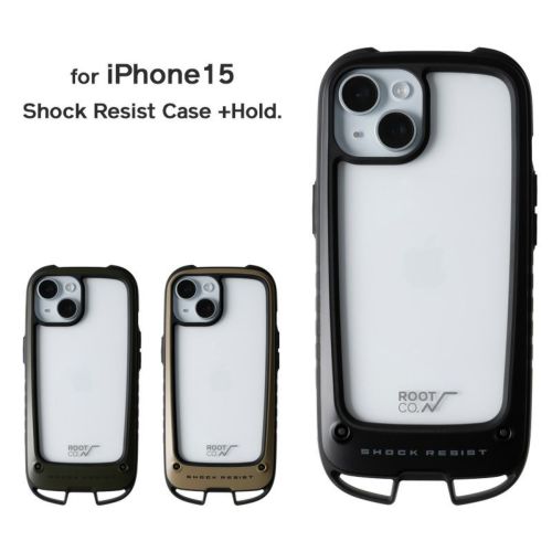 【ROOT CO.】iPhone15専用 GRAVITY Shock Resist Case +Ho
