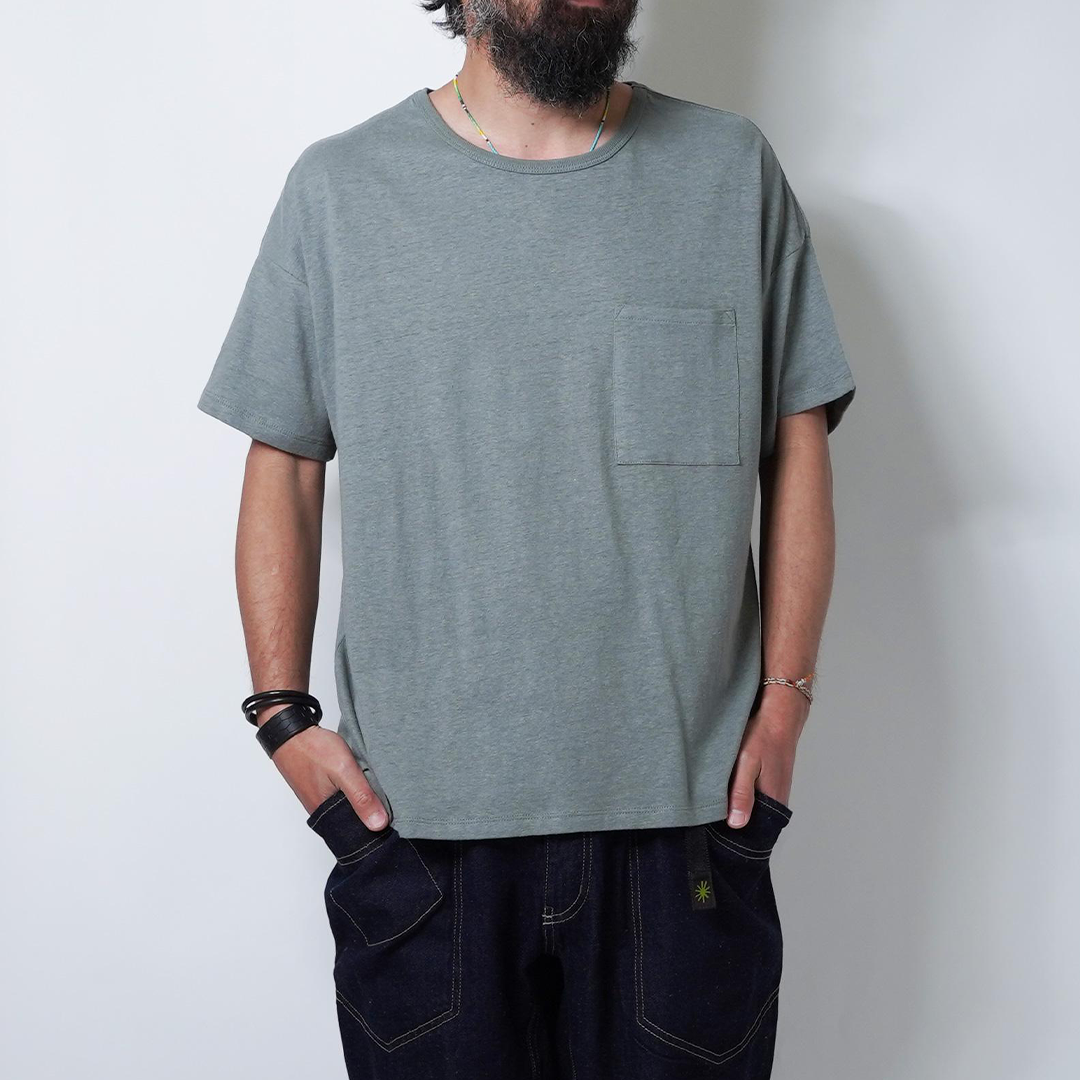 RESTOCK!!【GOHEMP】WIDE POCKET TEE