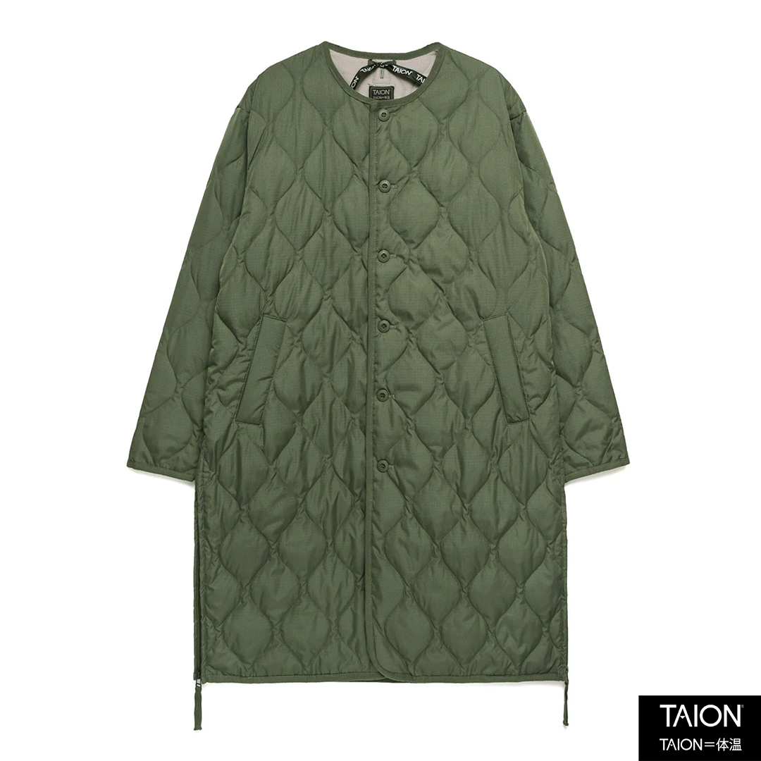 【TAION】MILITARY CREW NECK DOWN COAT