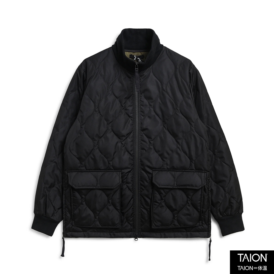 【TAION】MILITARY RIB HIGH NECK W ZIP DOWN JACKET